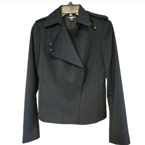 Ann Taylor black moto soft jacket size 2